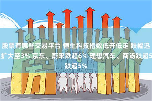 股票有哪些交易平台 恒生科技指数低开低走 跌幅迅速扩大至3% 京东、蔚来跌超6% 理想汽车、商汤跌超5%